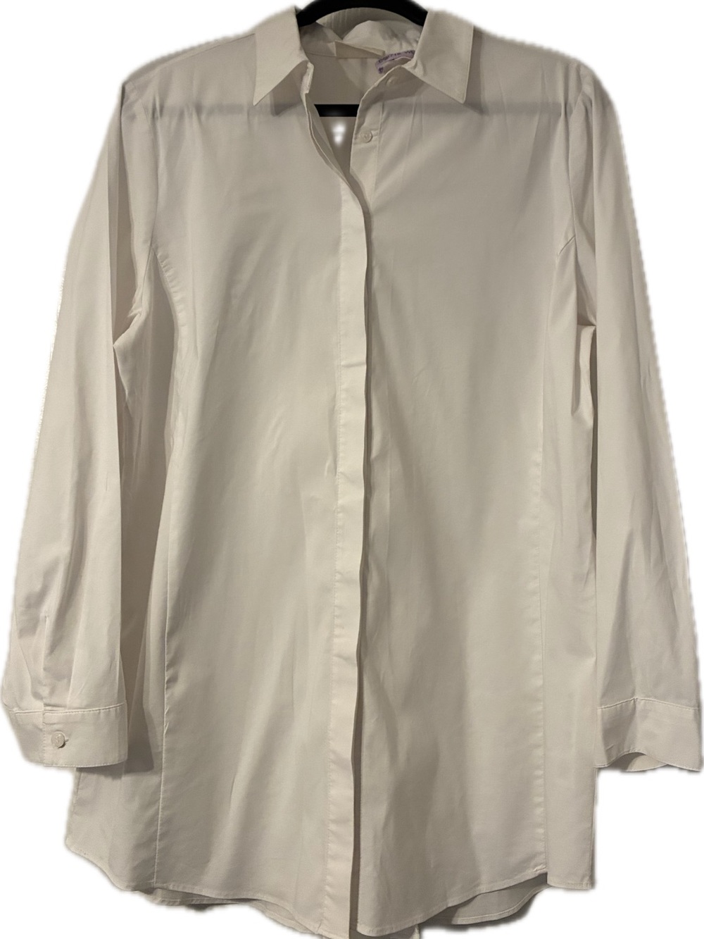 Chico's White Button-Front Long Sleeve Dress Shirt Size 2
